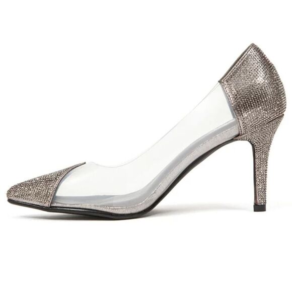 BRAND NEW CHIC By LADY COUTURE GOOD TIMES LUCITE PUMP WITH RHINESTONE TRIM G1 - Picture 16 of 16